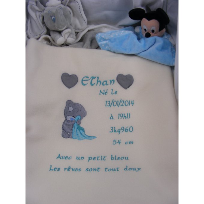 Couverture de naissance ourson