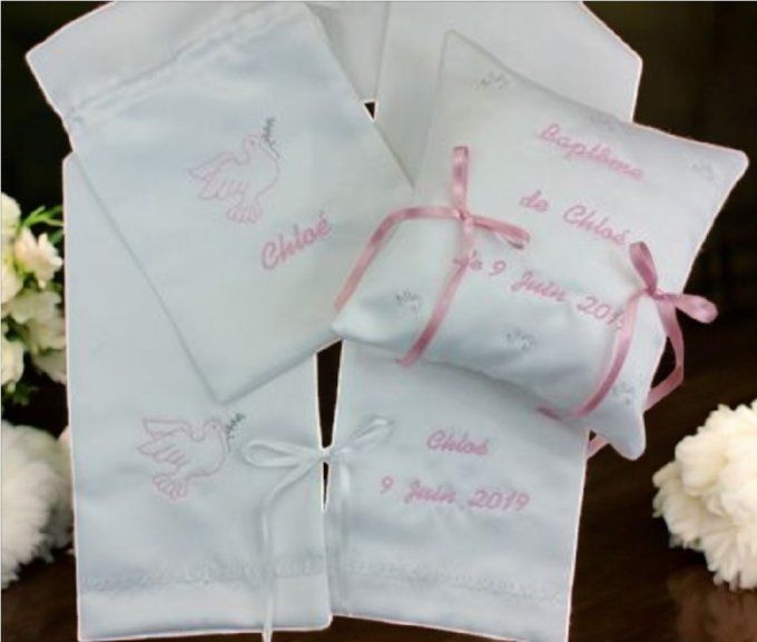 lot étole coussin pochette