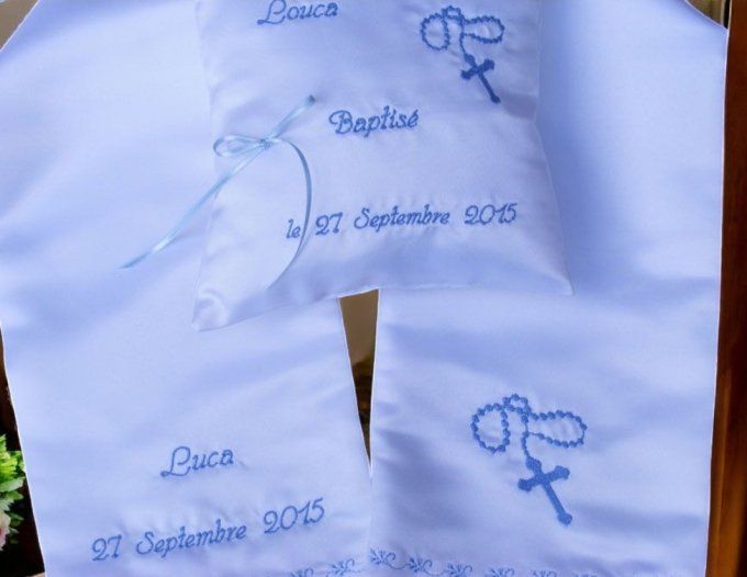 Lot étole et coussin