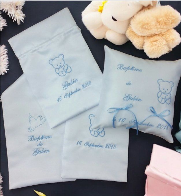 lot étole coussin pochette