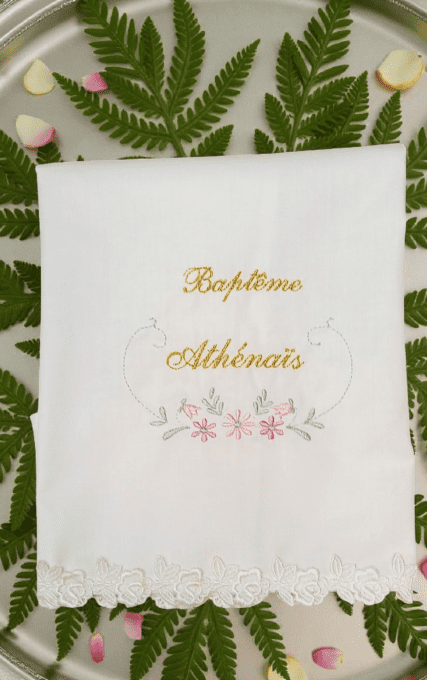 serviette de baptême
